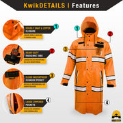 KwikSafety | Torrent Trench Coat Hi Vis Rain Gear | Features