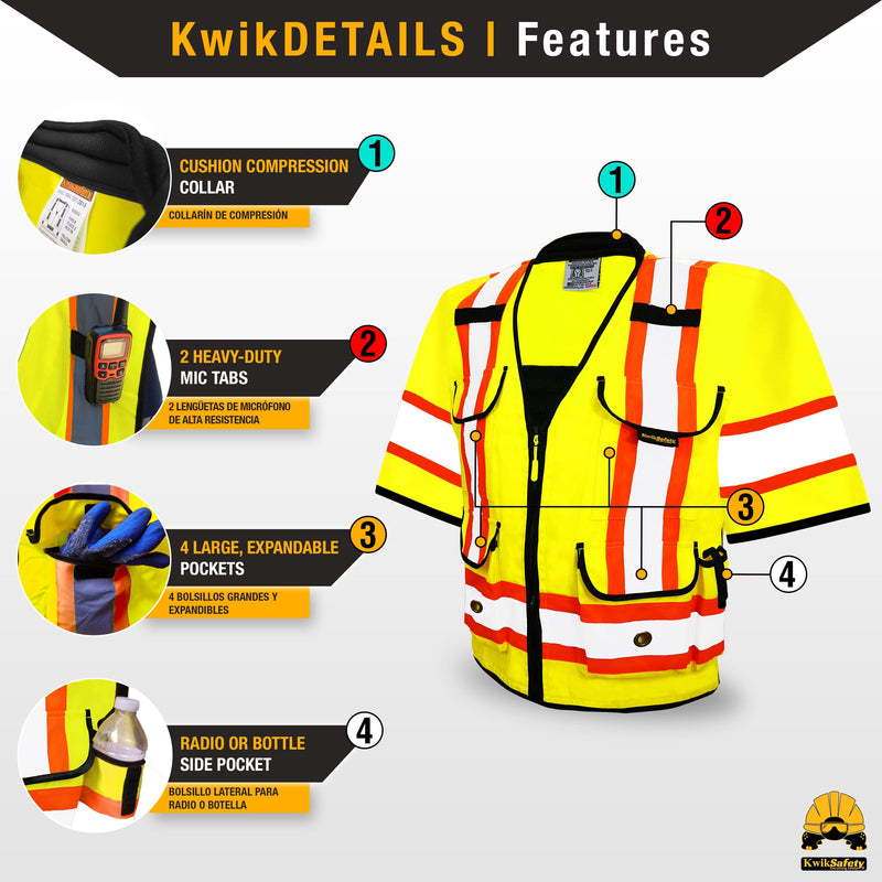 KwikSafety | Godfather Class 3 Safety Vest | Product Features