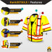 KwikSafety GODFATHER Safety Vest (Cushioned Collar) Class 3 ANSI Tested OSHA Compliant Hi Vis Reflective PPE Surveyor - Model No.: KS3310C3 - KwikSafety