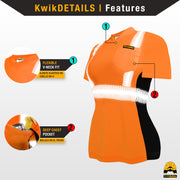 KwikSafety | Vixen Short Sleeve Safety Shirt | Product Features