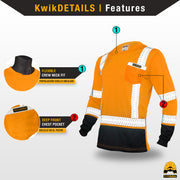KwikSafety | Mechanic Long Sleeve Safety Shirt | Product Features