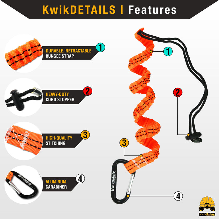 KwikSafety TYPHOON Safety Harness ANSI Fall Protection 3D Ring + Back Support - Model No.: KS6606 - KwikSafety