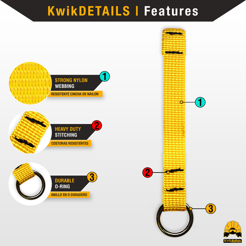 KwikSafety KRAKEN Heavy Duty ANSI Tested OSHA Compliant Bungee Tool Lanyard w/ Carabiner Clip - Model No.:KS7903 - KwikSafety