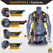 KwikSafety MARMOSET Lightweight Fall Arrest Trauma Straps - Model No.: KS7722 - KwikSafety