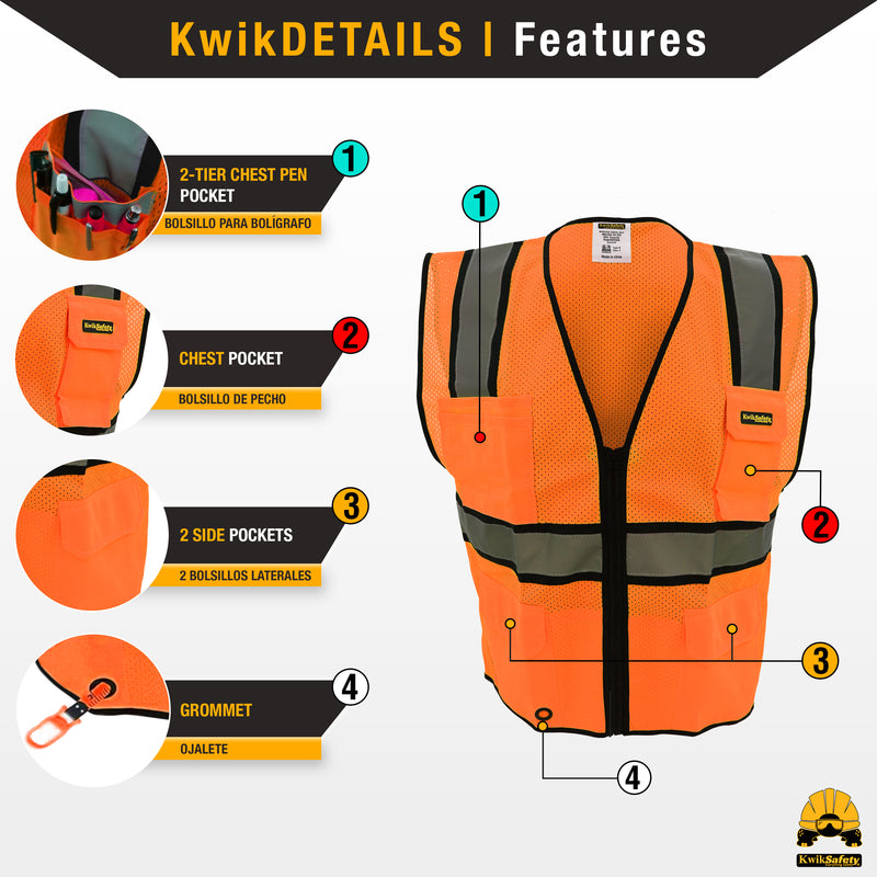 KwikSafety | Official Safety Vest | Product Features