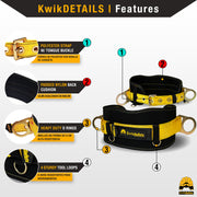 KwikSafety COPPERHEAD Single Leg 4' to 6' Adjustable Safety Lanyard No Shock Absorber - Model No.: KS7707 - KwikSafety