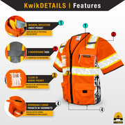 KwikSafety | Executive Highwayboss Safety Vest | Product Features