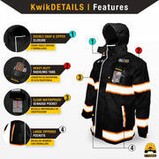 KwikSafety | Torrent Hi Vis Rain Jacket | Product Features