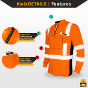 KwikSafety | Engineer Long Sleeve Safety Shirt | Product Features