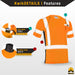 KwikSafety RENAISSANCE MAN Safety Shirt (FISHBONE TAPE) Class 2 Short Sleeve ANSI Tested OSHA Compliant Hi Vis Reflective PPE - Model No.: KS4401 - KwikSafety