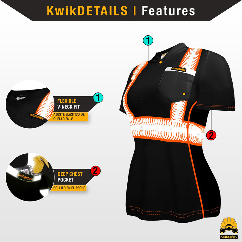 KwikSafety | Vixen Short Sleeve Safety Shirt | Product Features