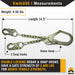 KwikSafety REBAR ROMEO Rebar Chain Assembly (SELF-LOCKING HOOKS) ANSI OSHA Lightweight Steel Positioning Safety Lanyard - Model No.: KS7708 - KwikSafety