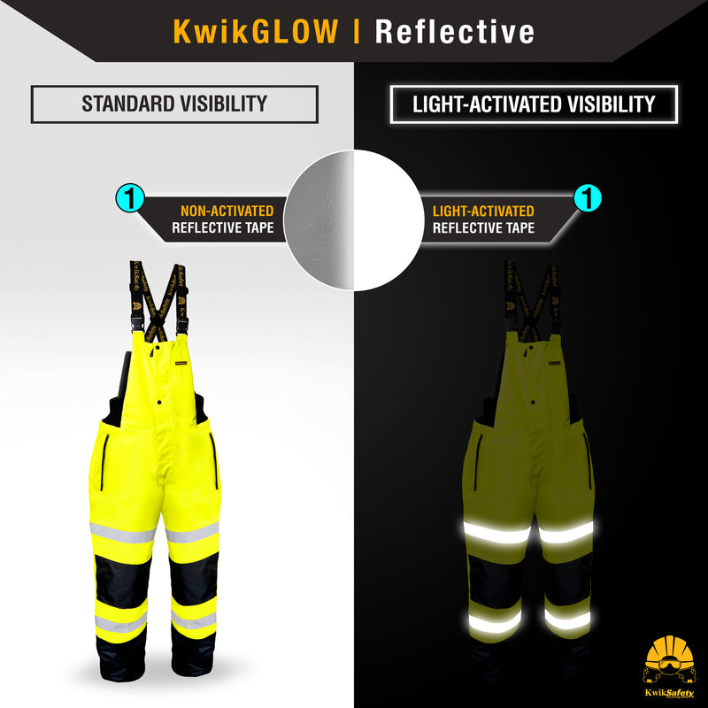 KwikSafety | River Otter Hi Vis Rain Bib | Reflectivity