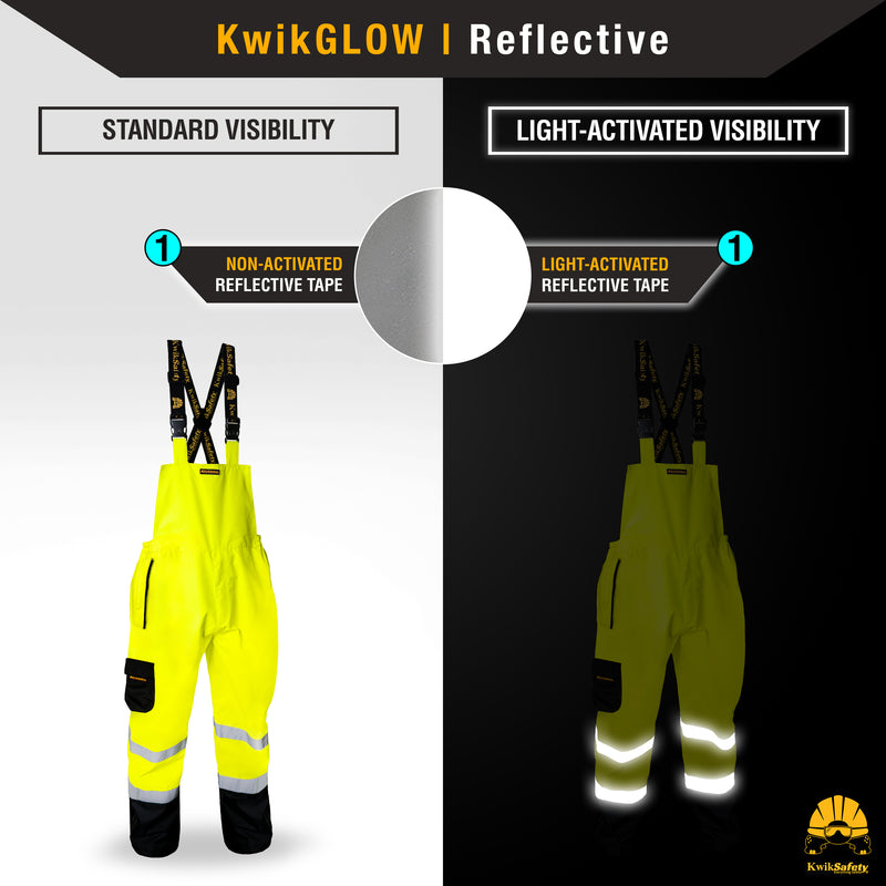 KwikSafety | River Otter Hi Vis Rain Bib | Reflectivity