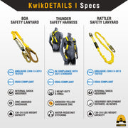 KwikSafety | BOA Safety Lanyard (Kit) | Product Specifications