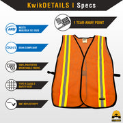 KwikSafety | Traffic Safety Vest | Product Specifications
