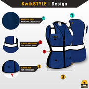 KwikSafety | Blue Lady Safety Vest for Women | Design