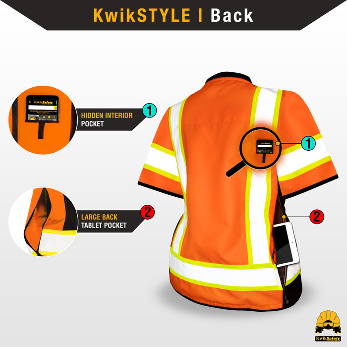 KwikSafety GODMOTHER Safety Vest for Women (RELAXED FIT) Class 3 ANSI Tested OSHA Compliant Reflective Work Gear PPE - Model No.: KS3336C3