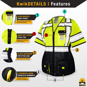 KwikSafety | Specialist Class 3 Safety Vest for Women | Product Features