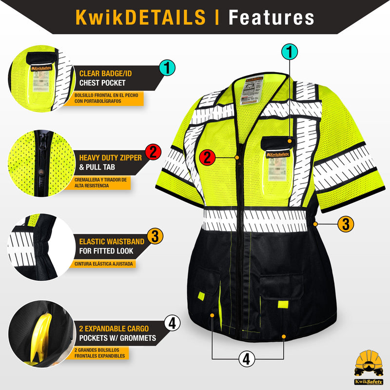 KwikSafety | Specialist Class 3 Safety Vest for Women | Product Features