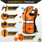 KwikSafety | Roadboss Economy Safety Vest for Women | Product Features