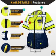 KwikSafety | Sheriff Class 3 Safety Vest for Women | Product Features