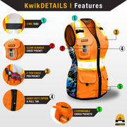 KwikSafety | Tiger Queen Safety Vest for Women | Product Features