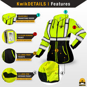 KwikSafety | Premium Rogue Hi Vis Fleece Hoodie for Women | Product Features