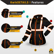 KwikSafety | Rogue Hi Vis Fleece Hoodie for Women | Product Features