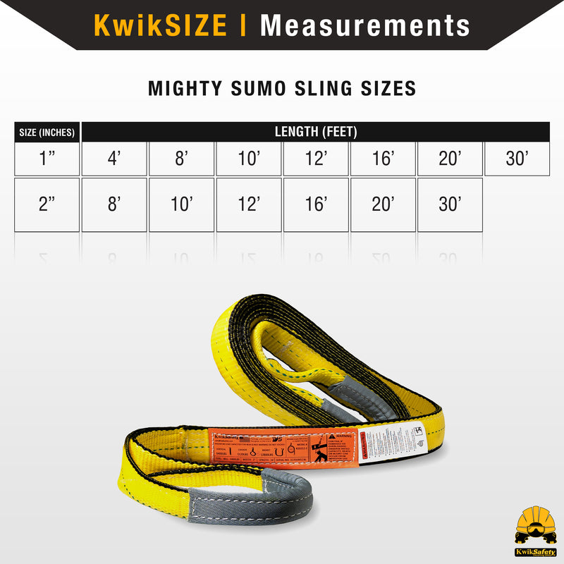 KwikSafety | Mighty Sumo Lifting Sling | Size Chart