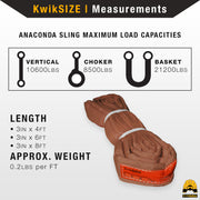 KwikSafety ANACONDA High Tensile Endless Polyester Lifting Round Sling | Red - Model No.: KS8811R - KwikSafety