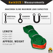 KwikSafety ANACONDA High Tensile Endless Polyester Lifting Round Sling | Red - Model No.: KS8811R - KwikSafety