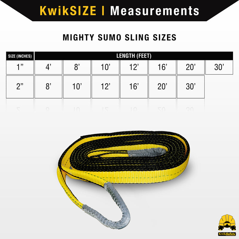 KwikSafety | Mighty Sumo Lifting Sling | Size Chart