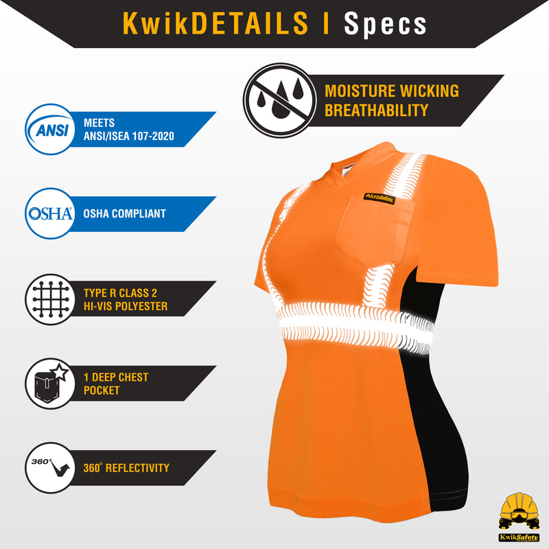 KwikSafety | Vixen Short Sleeve Safety Shirt | Product Specifications