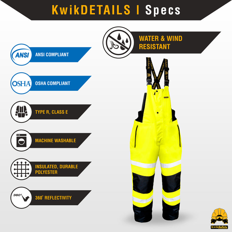 KwikSafety | River Otter Hi Vis Rain Bib | Product Specifications