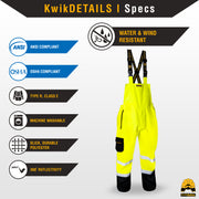 KwikSafety | River Otter Hi Vis Rain Bib | Product Specifications