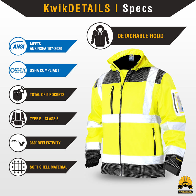 KwikSafety | Galaxy Hi Vis Soft Shell Jacket | Product Specifications