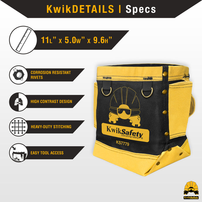 KwikSafety RedIRON Bolt Bag HEAVY-Duty Canvas Double Reinforced Stitching Ironworker Bag - Model No.: KS7779