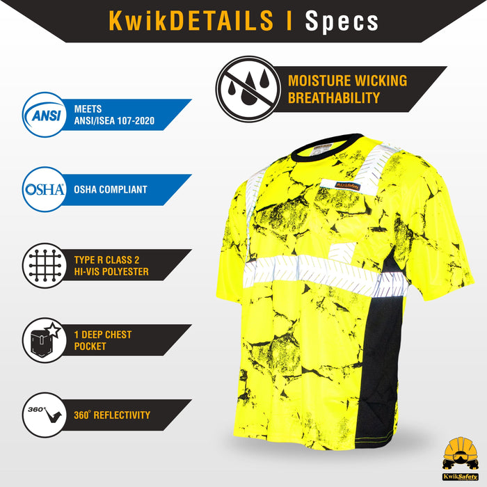 KwikSafety UNCLE WILLY'S WALL Safety Shirt (LIMITED EDITION DESIGN) Class 2 Short Sleeve ANSI Tested OSHA Hi Vis Reflective PPE - Model No.: KS4405 - KwikSafety