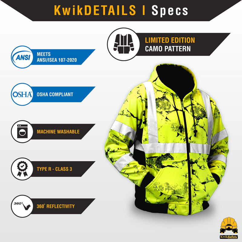 KwikSafety | Uncle Willy's Wall Hi Vis Fleece Hoodie | Product Specifications
