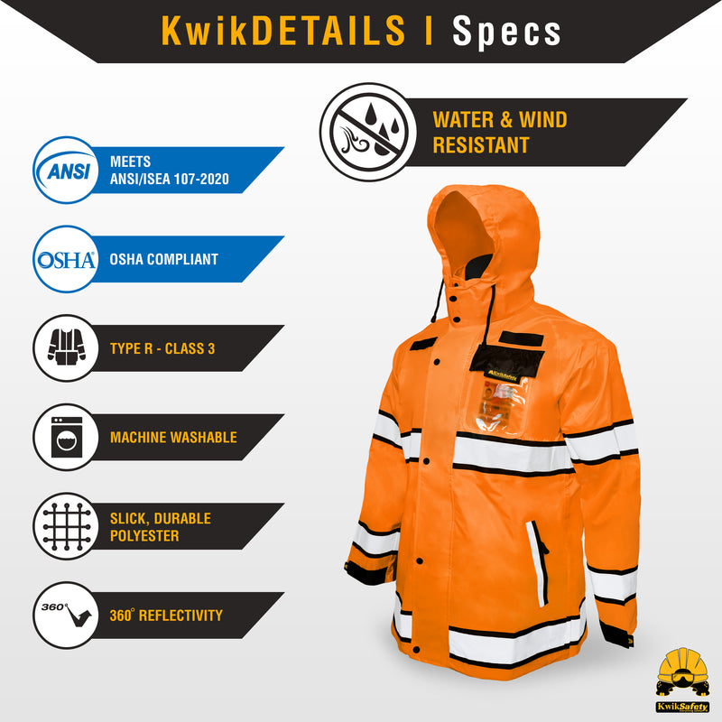 KwikSafety | Torrent Hi Vis Rain Jacket | Product Specifications
