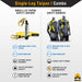 KwikSafety TAIPAN Flat 6’ Single-Leg Safety Lanyard with External Shock Absorber Fall Protection Device ANSI OSHA - Model No.: KS7705 - KwikSafety