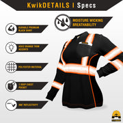 KwikSafety | Vixen Long Sleeve Safety Shirt | Product Specifications