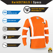 KwikSafety | Operator Long Sleeve Safety Shirt | Product Specifications