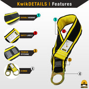 KwikSafety SUPERCELL Safety Harness ANSI Fall Protection Tongue Buckle 3D Ring - Model No.: KS6605 - KwikSafety