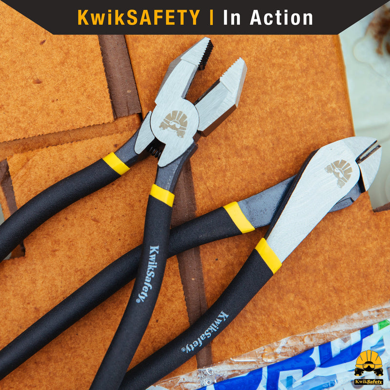 KwikSafety PINZA Ironworker Pliers Heavy Duty Side Cutter & Diagonal Cutter Pliers - Model No.: KS7781 & KS7782 - KwikSafety