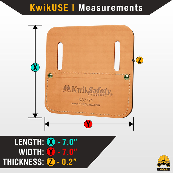 KwikSafety Tie Wire Reel Hip Pad Lightweight Leather Tie-Wire Hip Pad for Minimizing Hip Fatigue - Model No.:  KS7771 - KwikSafety