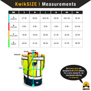 KwikSafety | Sheriff Safety Vest | Size Chart