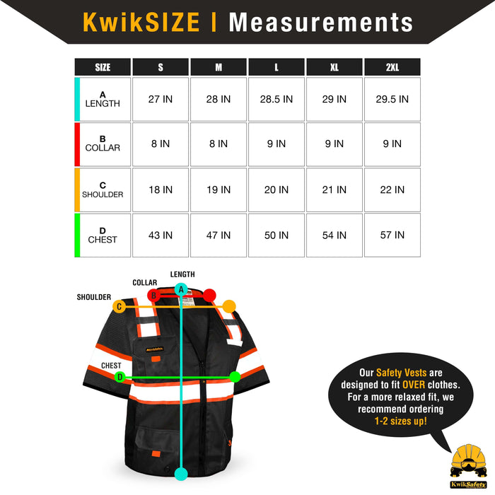 KwikSafety UNDERBOSS Safety Vest with Sleeves (11 POCKETS) Premium ANSI Class Unrated PPE Construction Industrial Work Gear - Model No.: KS3301UBS - KwikSafety