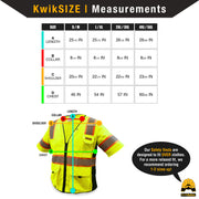 KwikSafety | Chief Safety Vest | Size Chart